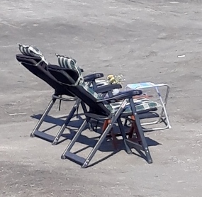 Stuhl mit Blümchen, Villaricos Spanien