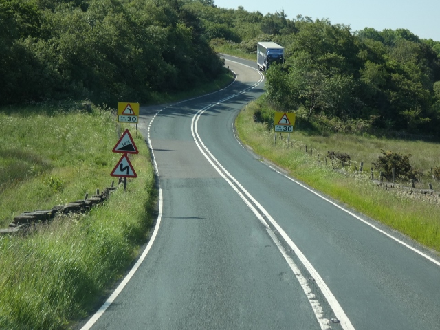Steile Strasse mit 33% Gefälle