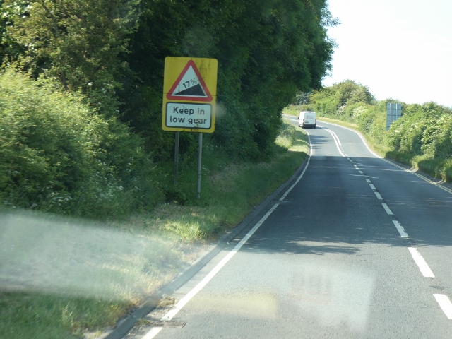 Steile Strasse mit 33% Gefälle