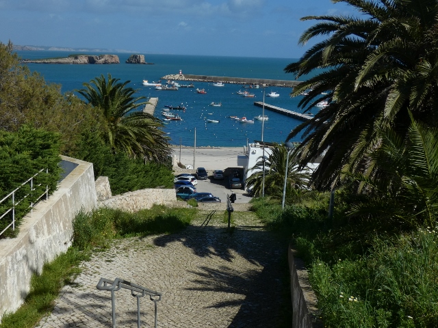 Blick auf den Hafen von Sagres