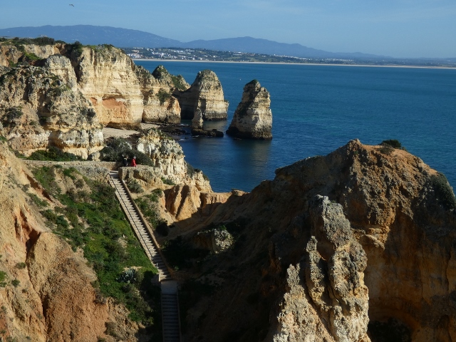 Hier geht es die Klippe runter