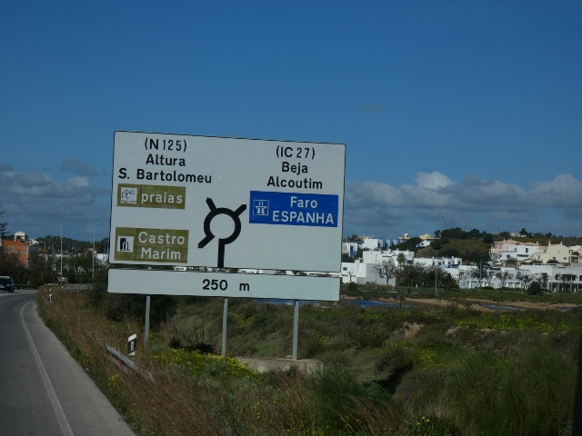 Grenze von Portugal nach Spanien