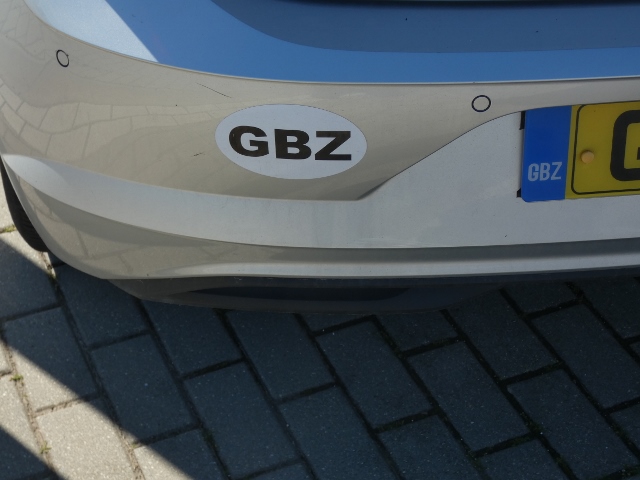 Autokennzeichen GBZ = Gibraltar