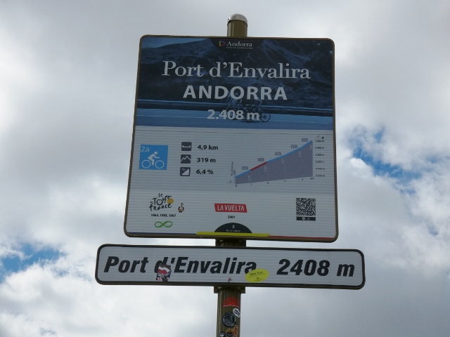 Port d’Envalira auf 2408 Meter ü.M.