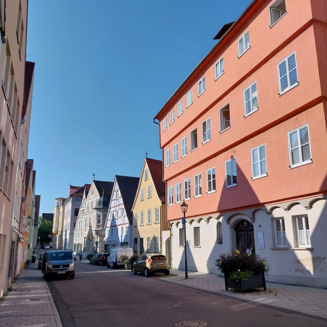 Typische Häuserfront in Memmingen