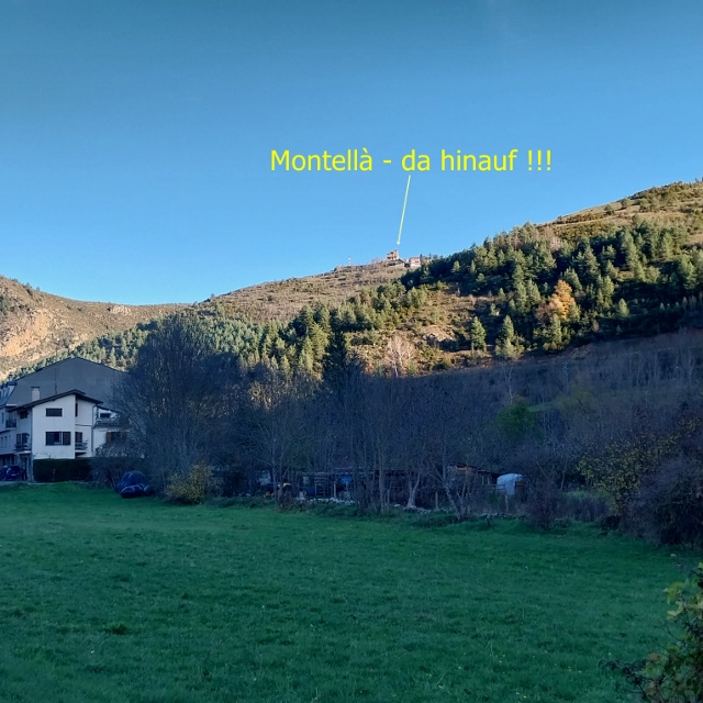 Da hinauf sind wir gelaufen