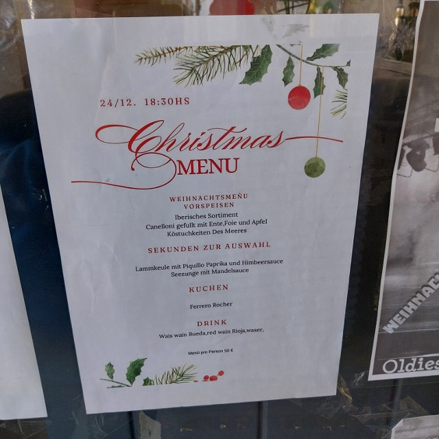 Weihnachtsmenu lecker war’s