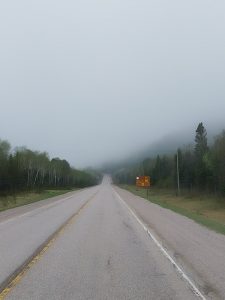 80 Kilometer gerade aus und Nebel voraus