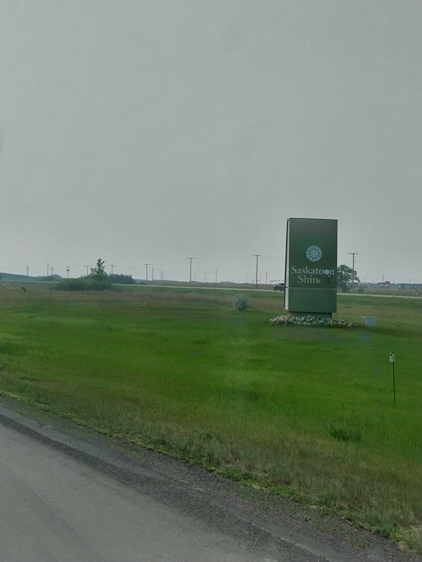 Die Stadt Saskatoon Rauch in der Luft von den Waldbränden