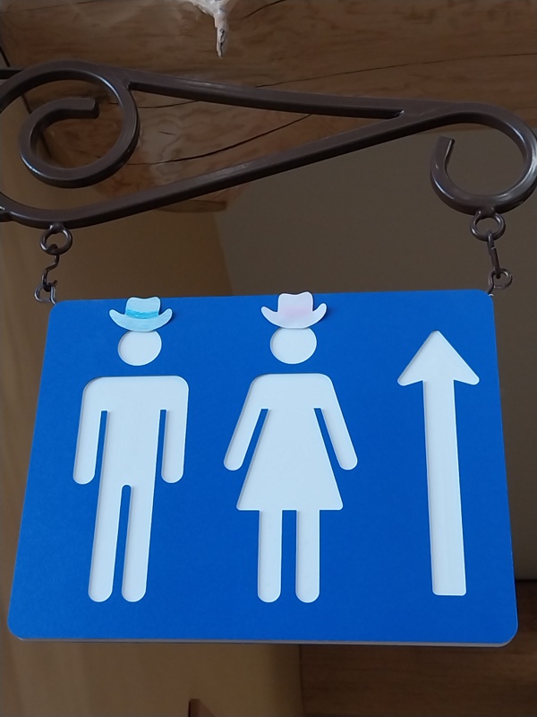 Nettes Toilettenschild