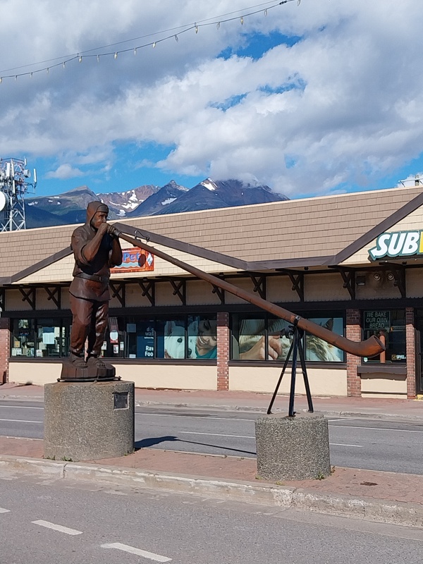 Der berühmte «Alphornmann» in Smithers
