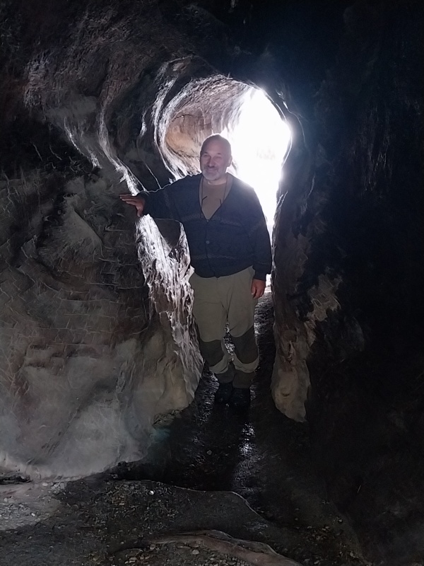 Eine Sequoia durchschreiten