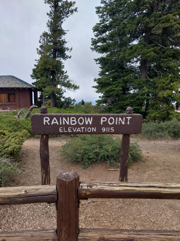 Rainbow Point, 9115 feet / 2775 Meter, höchstgelegene Aussichtspunkt im Bryce Canyon